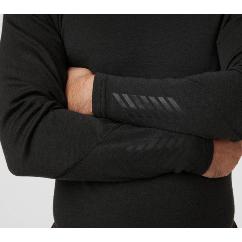 HELLY HANSEN Men's Lifa Merino Midweight Hoodie Small Black Long Sleeve NWT
