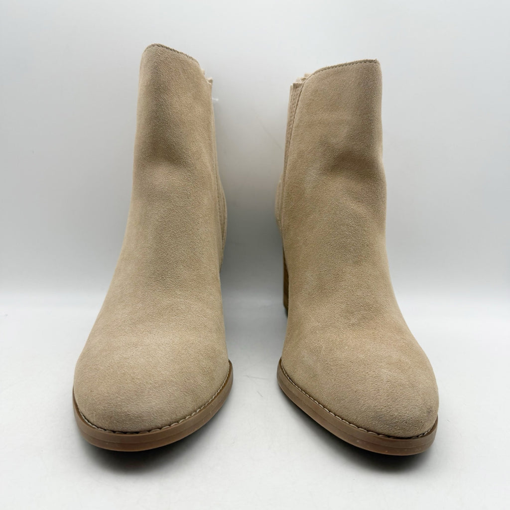Toms Womens Noa Ankle Boots US 10 EU 42 Tan Beige Suede Pull On NWOB