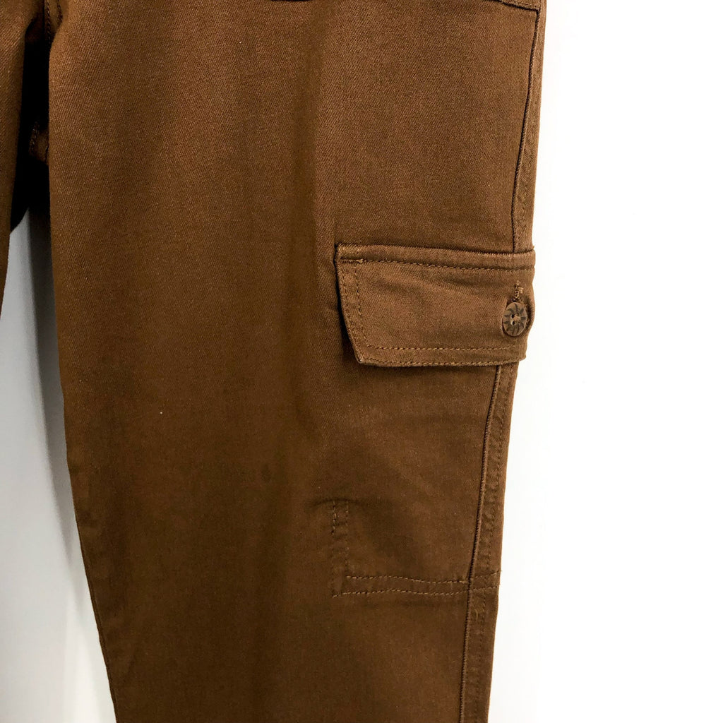 KUT FROM THE KLOTH Cargo Pants Size 12 Brown Autumn Ankle Straight Leg  NWT