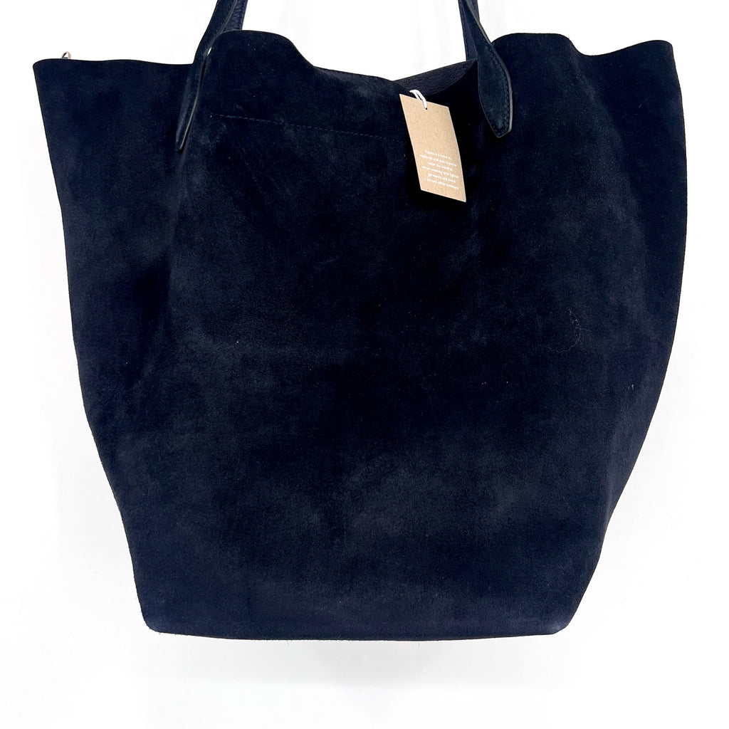 MADEWELL Women's The Oversized Shopper Tote Large Jet Blue Suede NWT