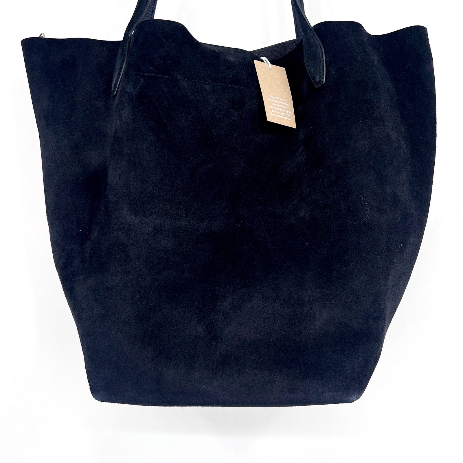 MADEWELL Women's The Oversized Shopper Tote Large Jet Blue Suede NWT