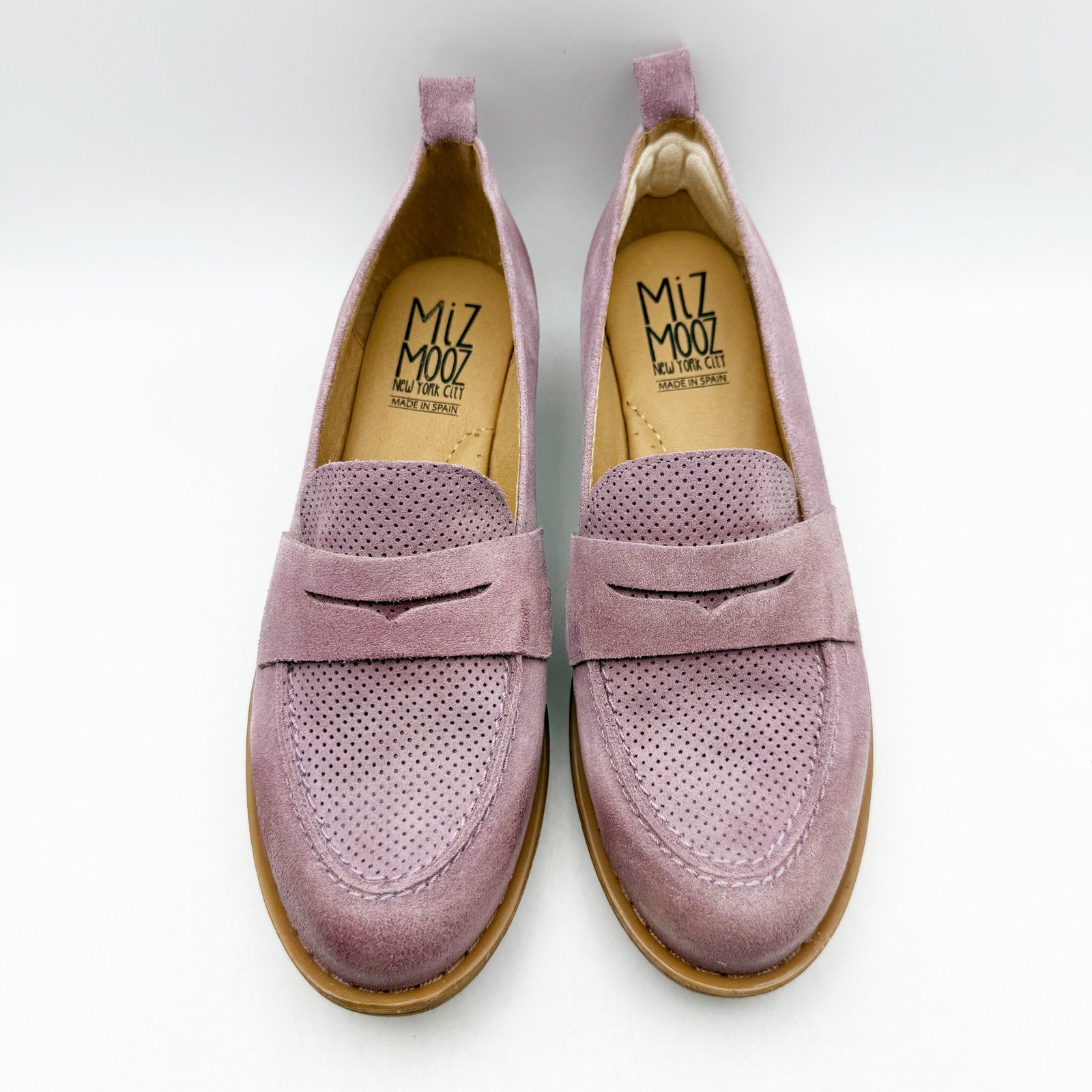 Miz Mooz Womens Gracie Loafer Size EU 39 US 8.5 Purple Suede Pump Heeled NIB