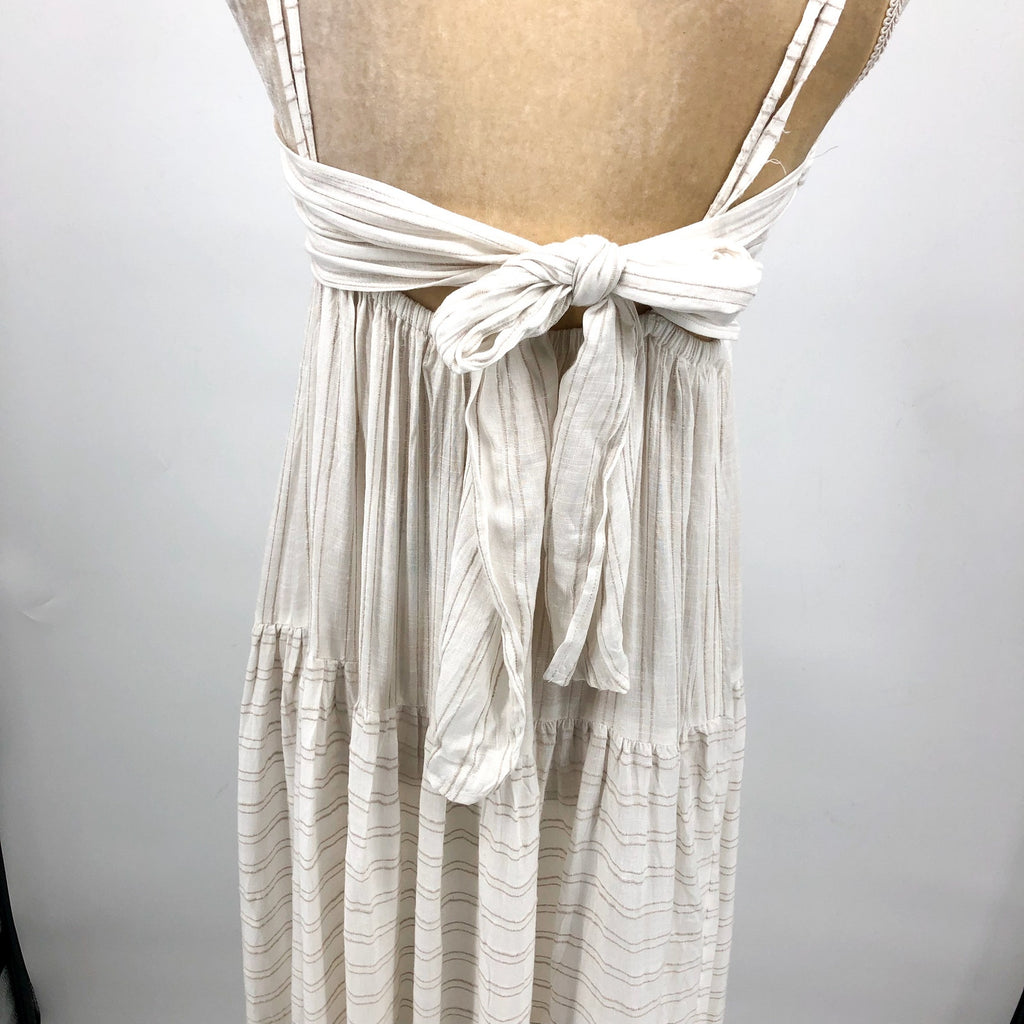 L*SPACE Women's Santorini Summer Maxi Dress Medium Cream Medium Tank NWT