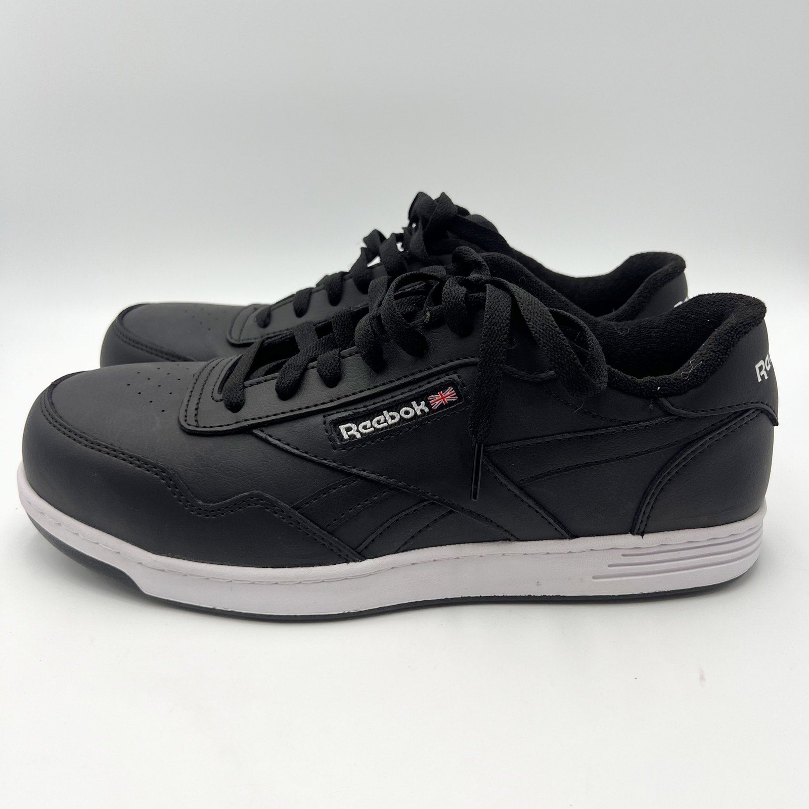 Reebok Mens Club Memt Work Sneakers Size 9.5 Wide Black SR Composite Toe NWOB