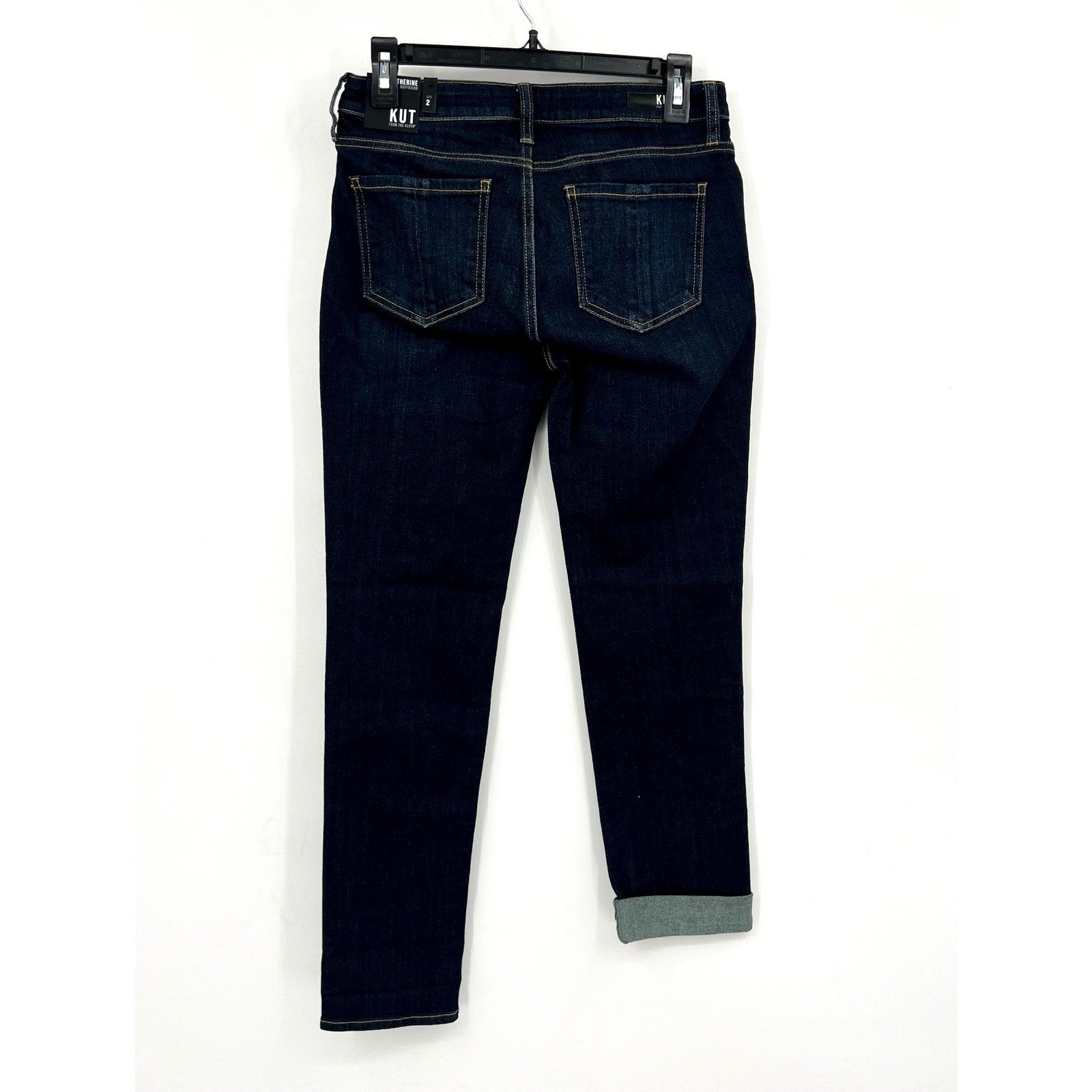 KUT FROM THE KLOTH Catherine Boyfriend Jeans Size 2 Dark Blue Wash NWT
