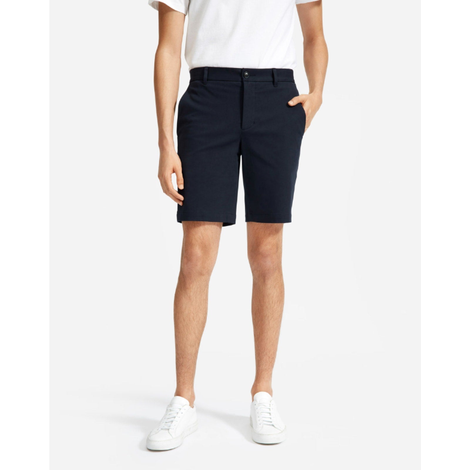 Everlane Mens The 7" Performance Chino Shorts Size 31 Navy Blue NWT