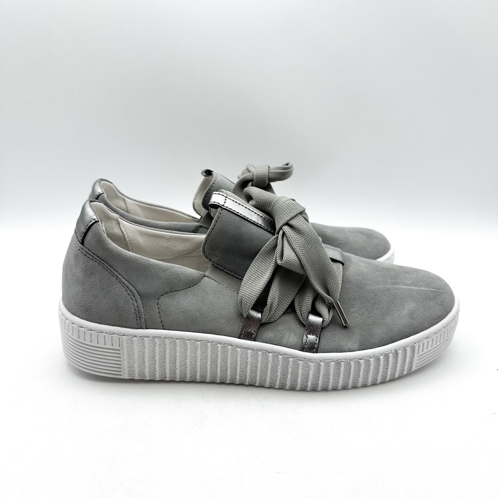 Gabor Womens 73.333.10 Casual Sneakers UK 5.5 US 8 Grey Stone Suede NWOB
