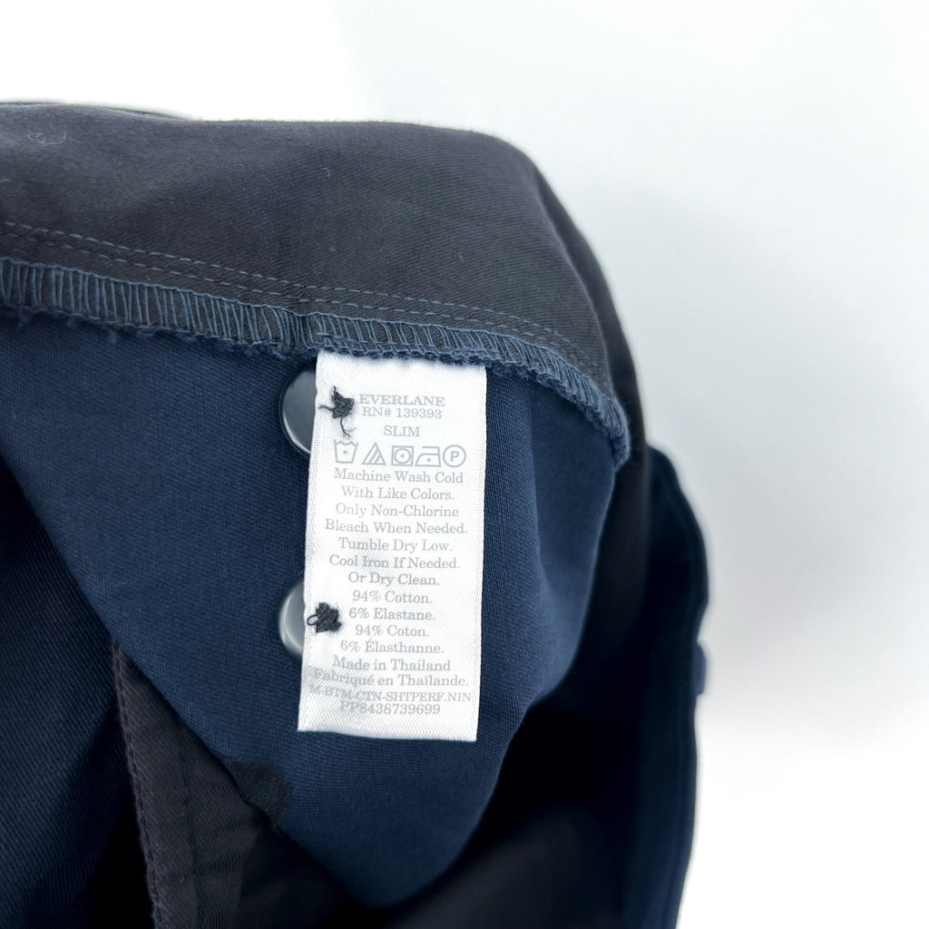 EVERLANE Men's The 9" Performance Chino Shorts Size 30 Navy Blue Slim-Fit NWT