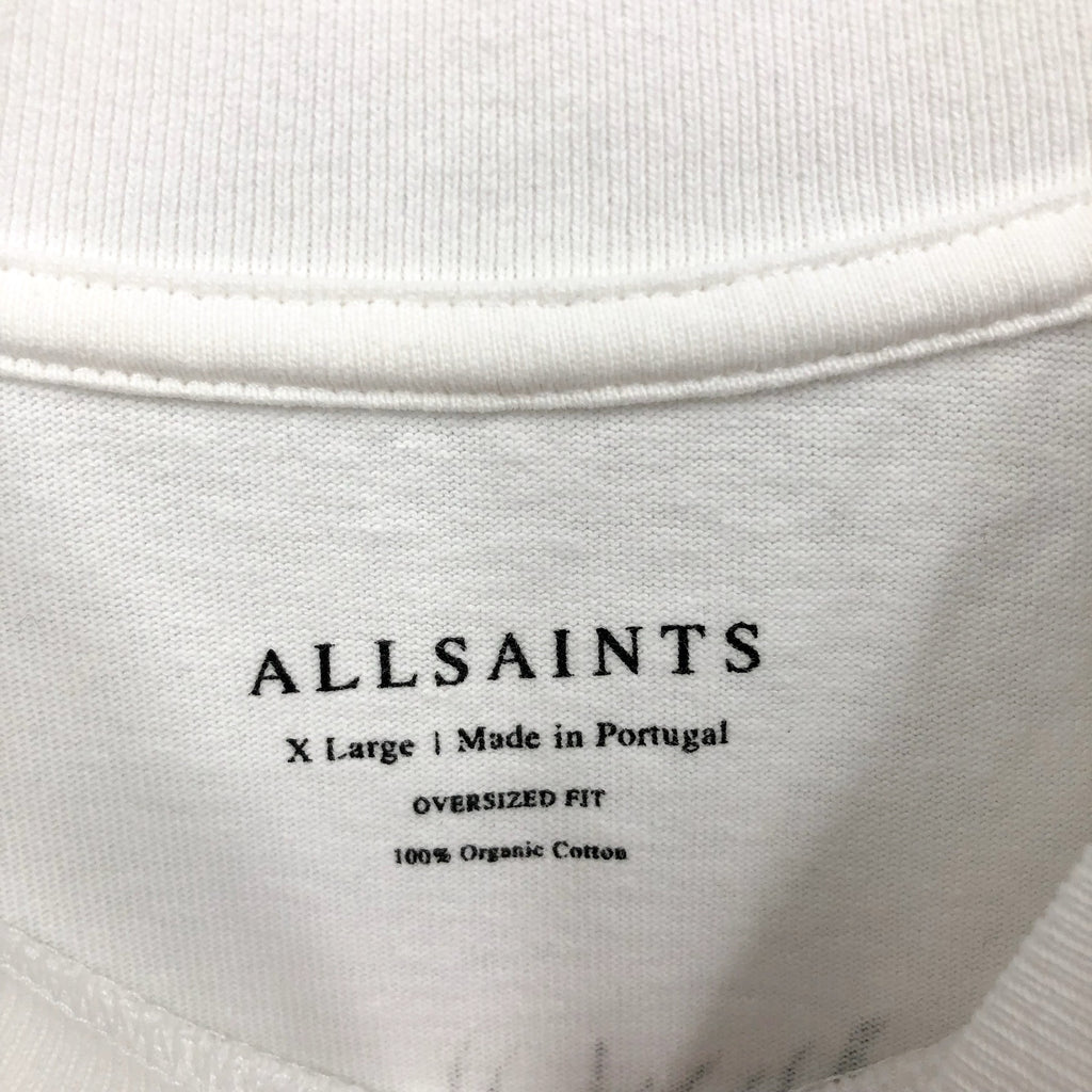 ALLSAINTS Men's Howlride Crew T-Shirt XL Optic White Short Sleeve Graphic NWT