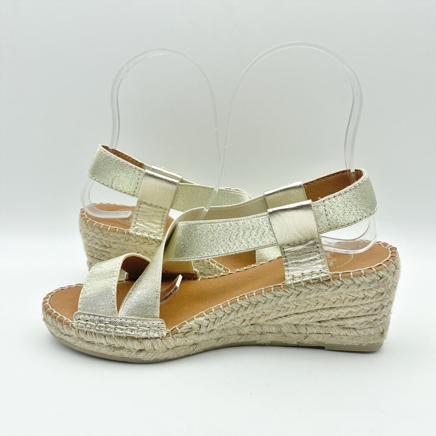 Toni Pons Womens Tura-RC Sandals EU 36 US 6 Gold Espadrille Wedge Heel NIB