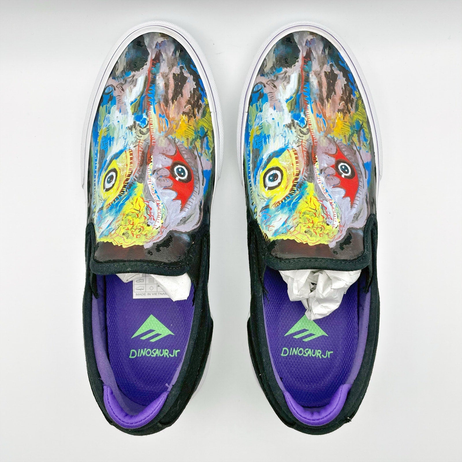 Emerica Mens Wino Slip-On x Dinosaur Jr. Shoes US 8 EU 41 Black Multicolor NIB
