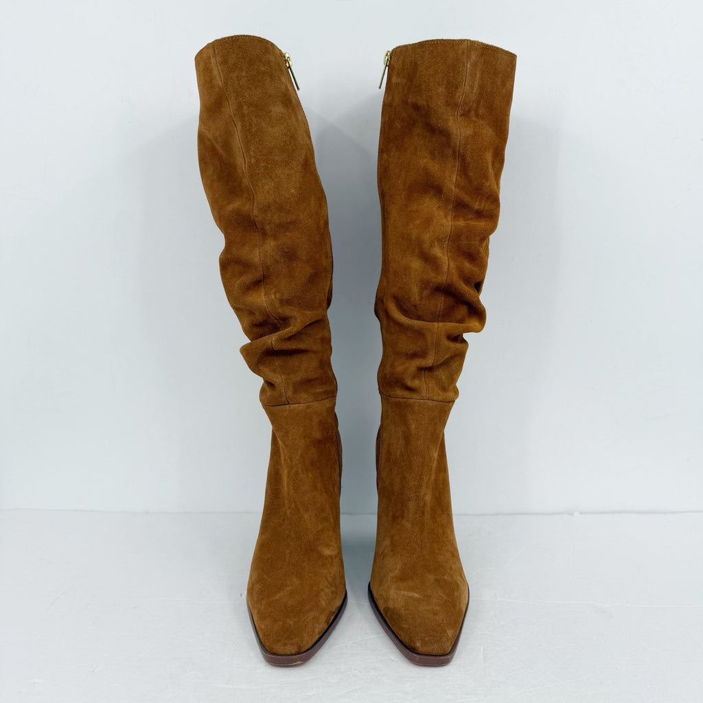 Vince Camuto Womens Aprine Knee High Boots Size 8.5 M EU 39.5 Brown Suede NWOB