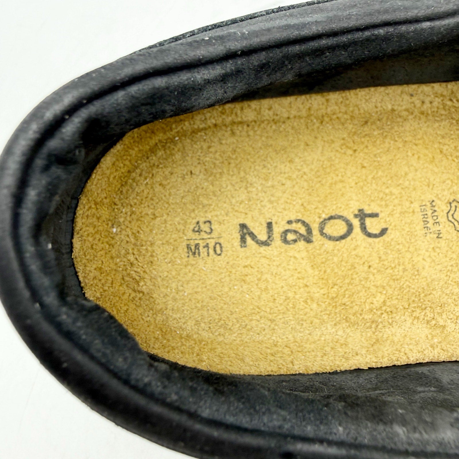 Naot Mens Director Slip On Shoes EU 43 US 10 Black Leather NWOB