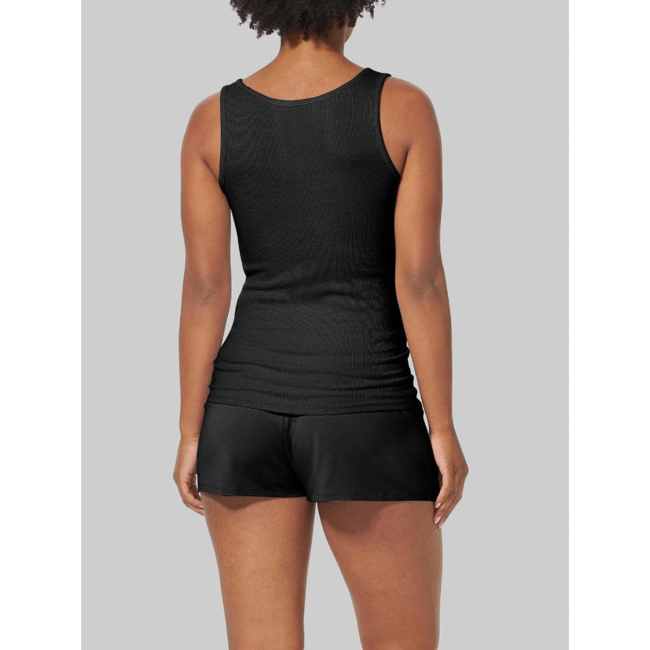 TOMMY JOHN Women's Downtime Lounge Tank Top XL Black Scoop Neck NWT