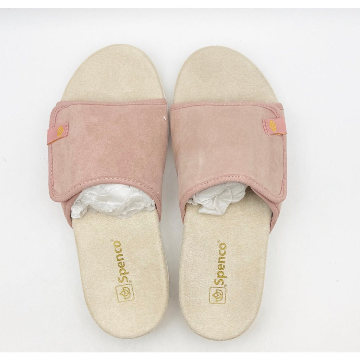 SPENCO Women's Charlotte Cloud Slide Sandals Size 6.5 Pink Coral Suede NIB