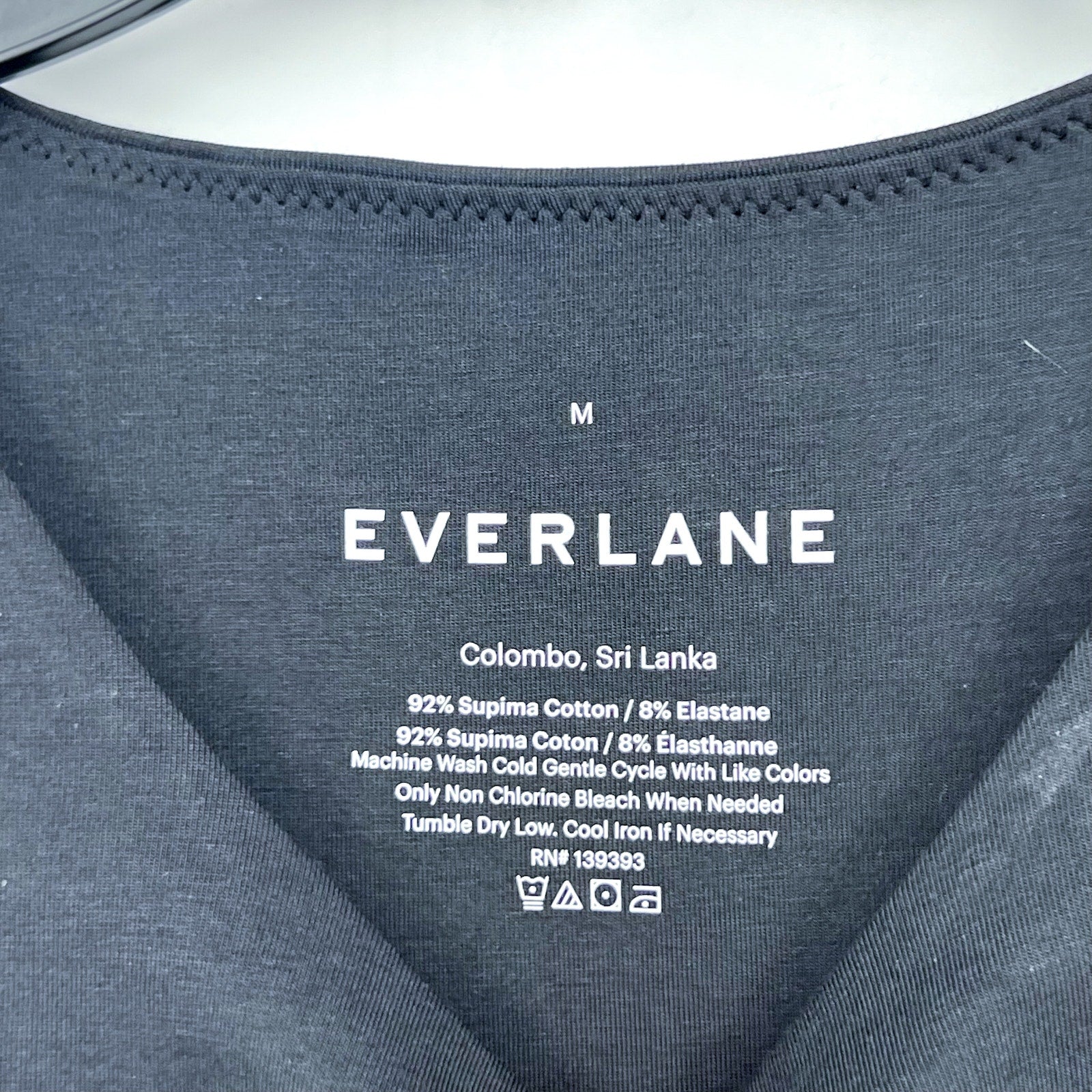 EVERLANE Women's The Cutaway Tank Bodysuit Medium Black Sleeveless NWT