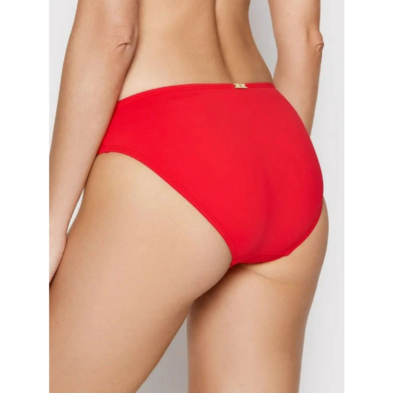LAUREN RALPH LAUREN Hipster Bikini Bottoms Size 8 Red Beach Club Swim NWT
