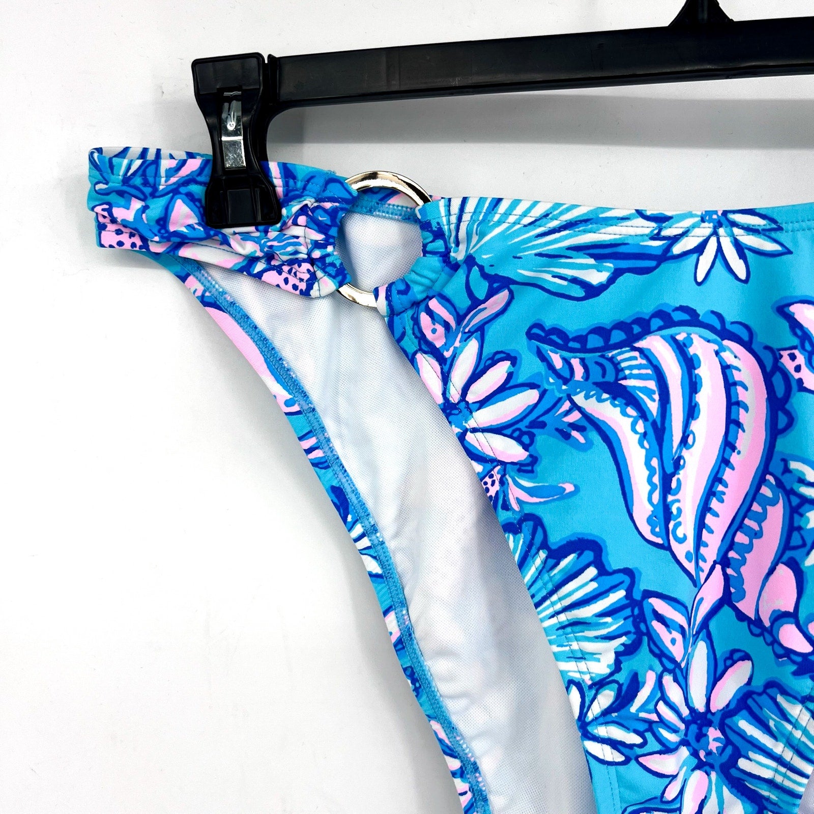 LILLY PULITZER Women's Kylen Bikini Bottom Size 14 Amalfi Blue Sound Sirens NWT
