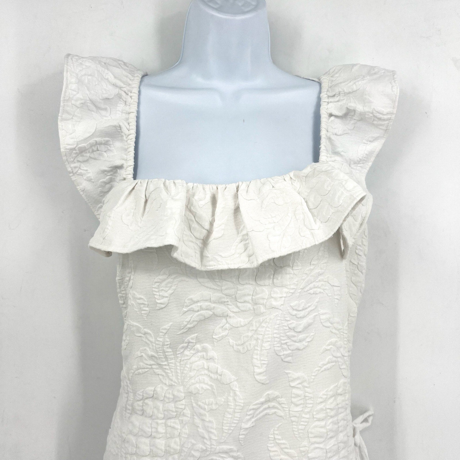 LILLY PULITZER Womens Zoya Romper Size 10 White Pineapple Pucker Jacquard NWOT