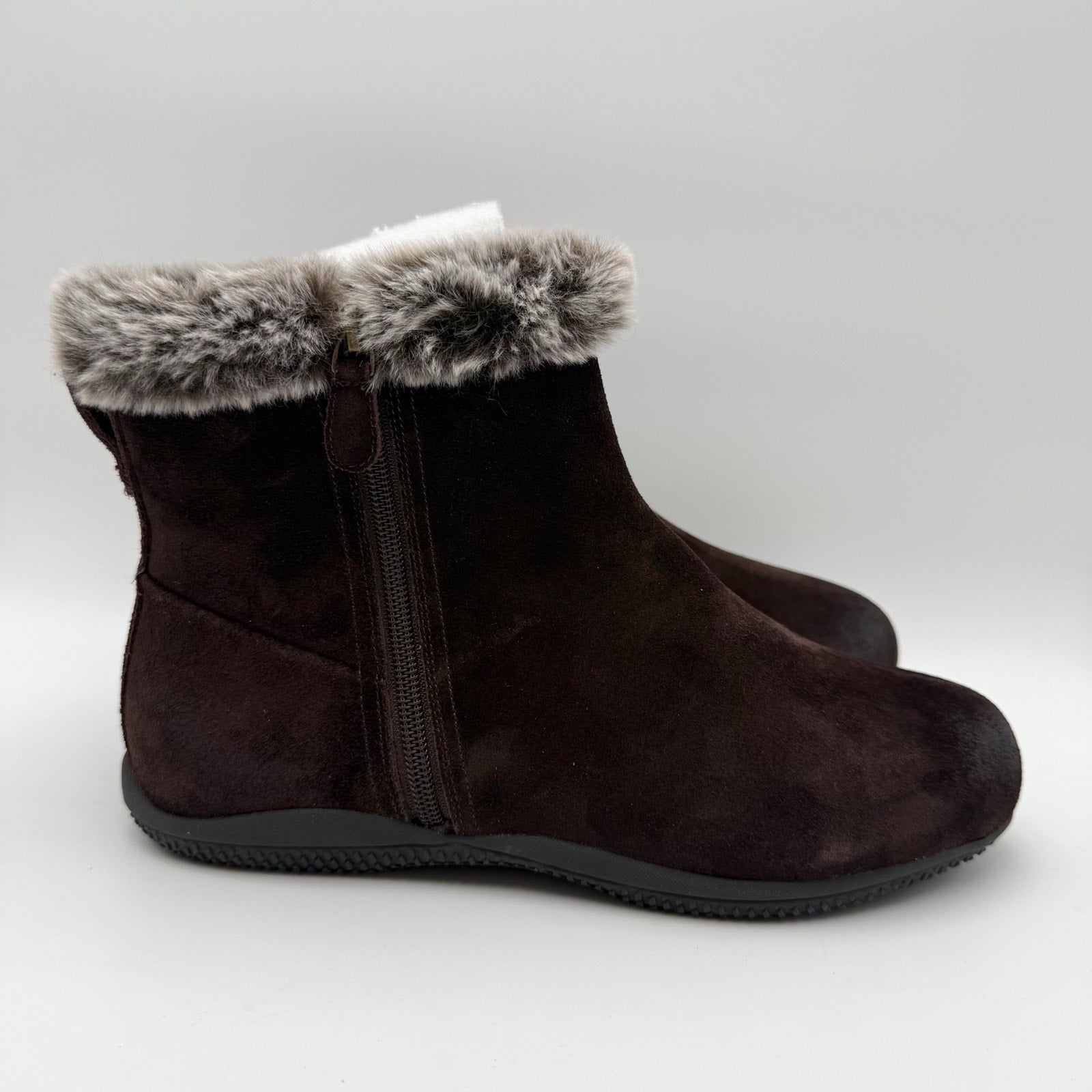 SoftWalk Womens Helena Winter Ankle Boots US 10 WW Brown Suede NIB