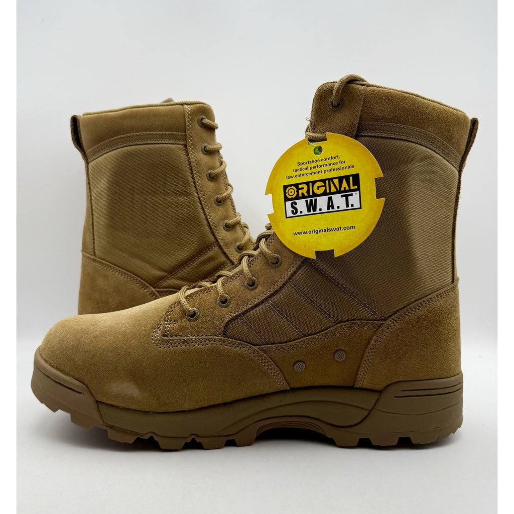 T3865. Original S.W.A.T.- MENS 15 WIDE- Classic 9" Boots Tan Coyote Slip Resistant NIB