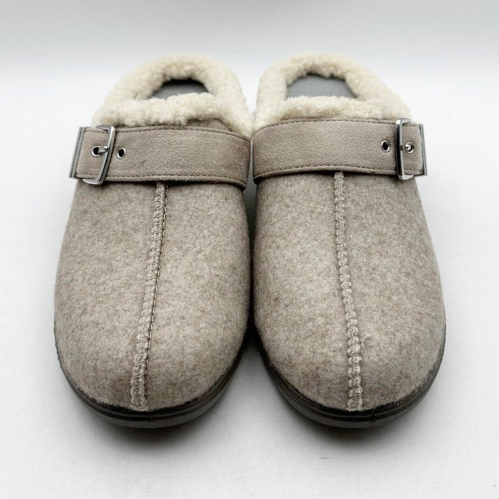 Bzees Womens Eternity Mules Size 7 M EU 37 Beige Taupe Slip On NIB