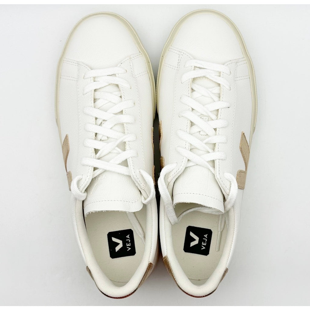 VEJA Campo Sneakers EU 42.5 Womens 11.5 Mens 9.5 White Gold Leather NIB