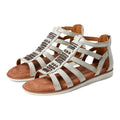 Cobb Hill Womens Zion Gladiator Sandal US 10 Taupe Metallic Beaded NWOB