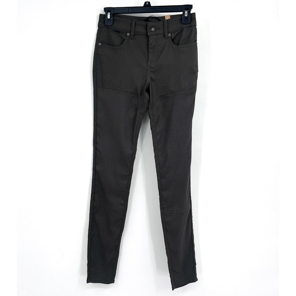 PRANA Women's Southport Skinny Stretch Pants Size 8 Gray Dark Iron Mid Rise NWOT