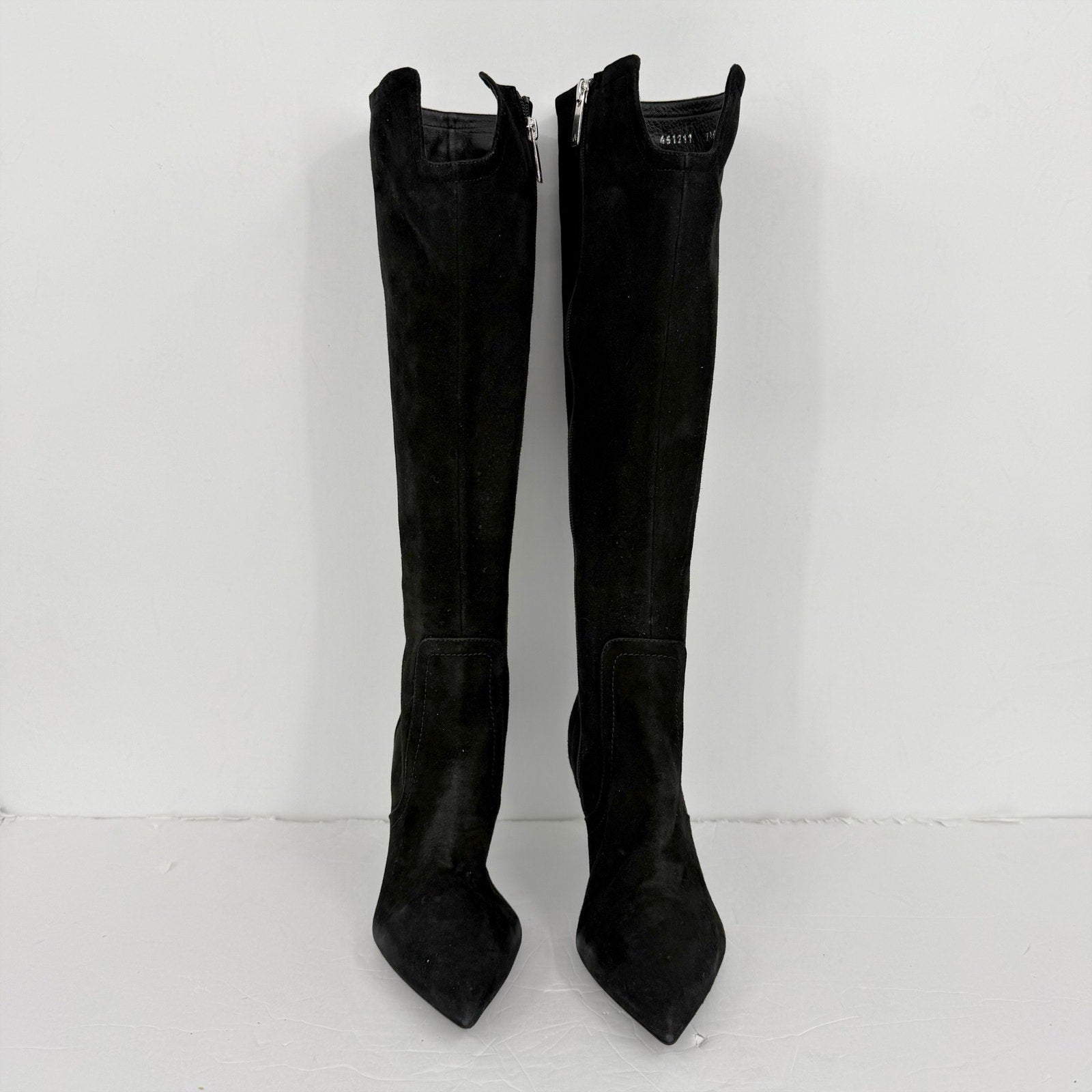 Aquatalia Womens Knee High Boots US 7.5 M EU 38 Black Suede NWOB