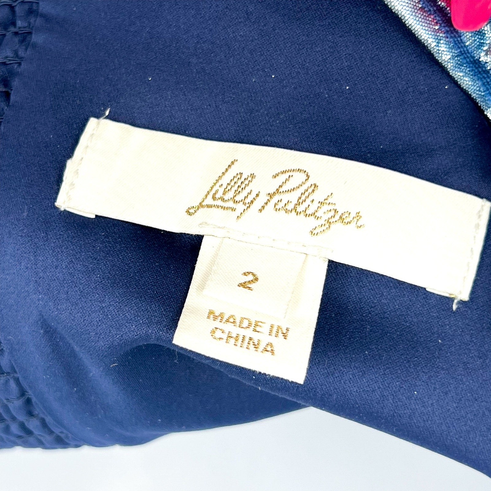 LILLY PULITZER Booker Romper Size 2 Blue Dancing Koi Metallic Jacquard NWOT
