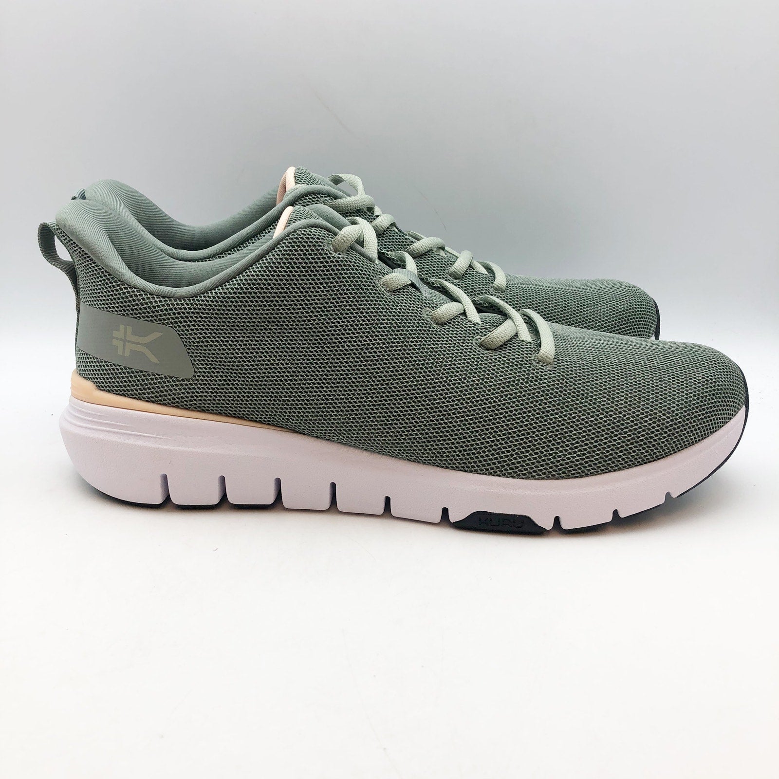 KURU Womens Flex Via Sneakers Size 11 Green Haze Light Apricot Athletic Shoe NIB