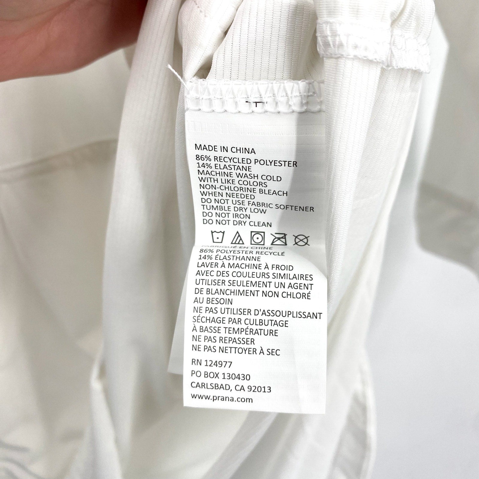 PRANA Women's Mantra Bay Tunic Cover Up Small White Long Sleeve Hooded NWT
