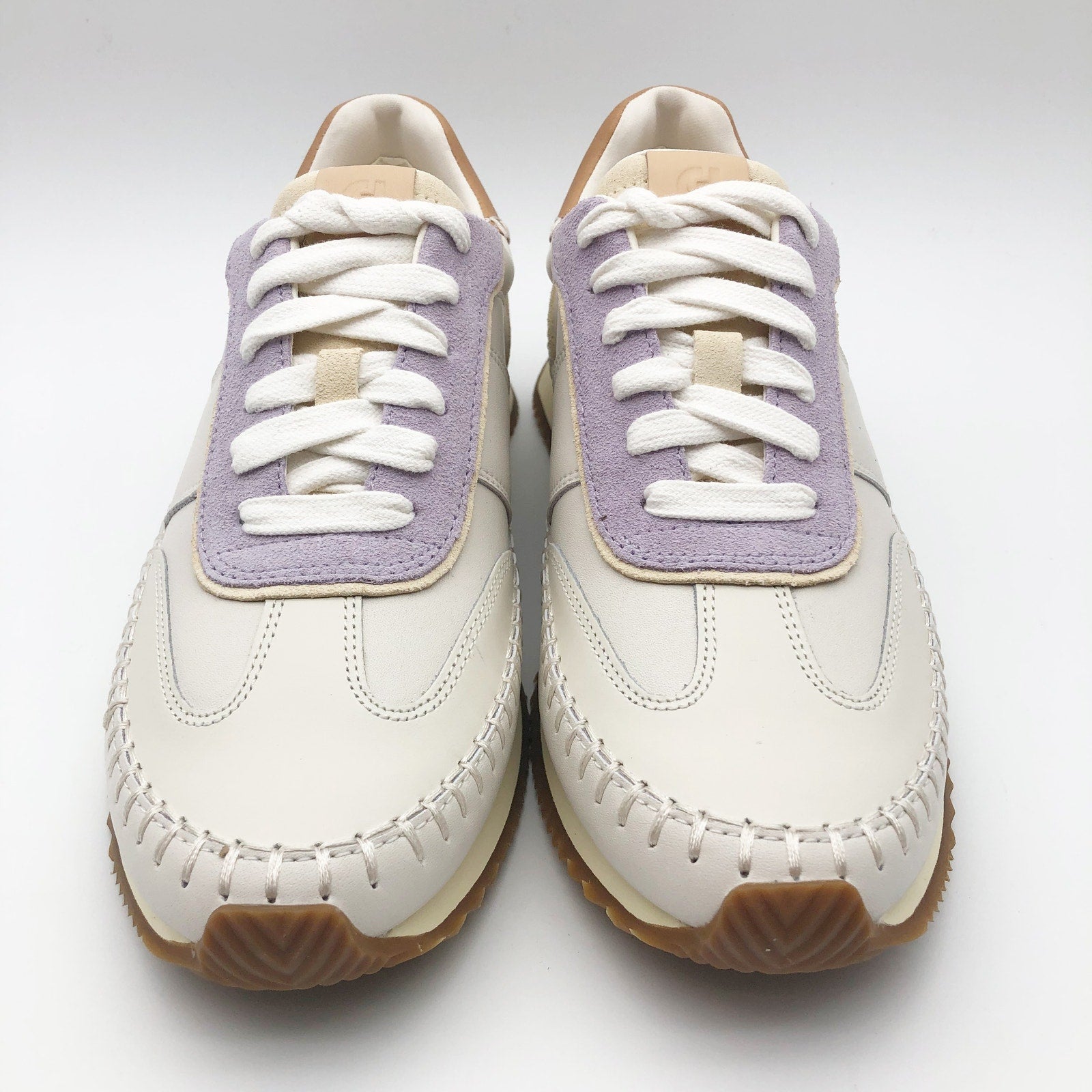 Cole Haan Womens Grandpro Premier Runners 6.5 WIDE White Purple Sneakers NIB