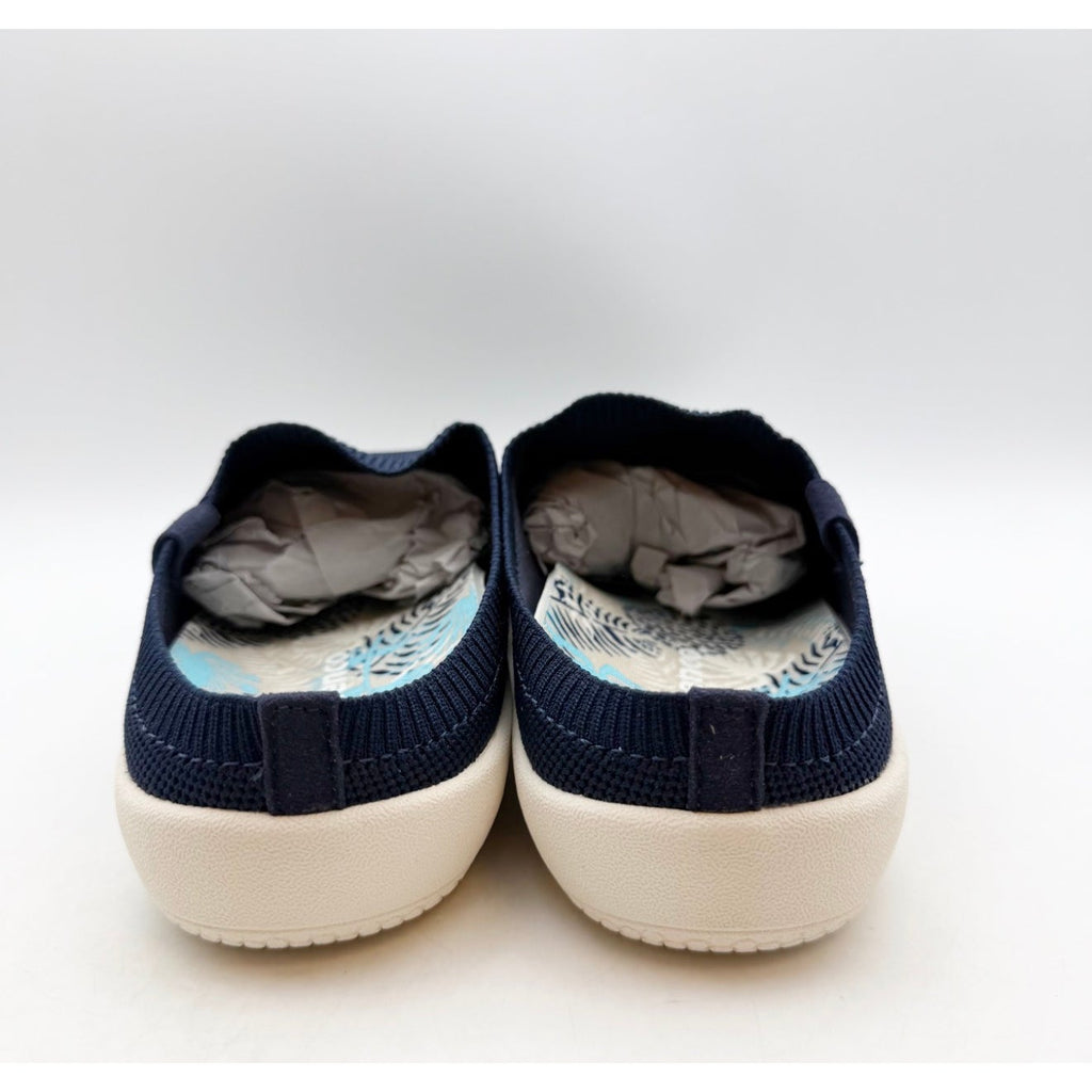 Spenco Womens Blissful Casual Slip On Shoes 8.5 WIDE Dark Navy Blue Mules NIB