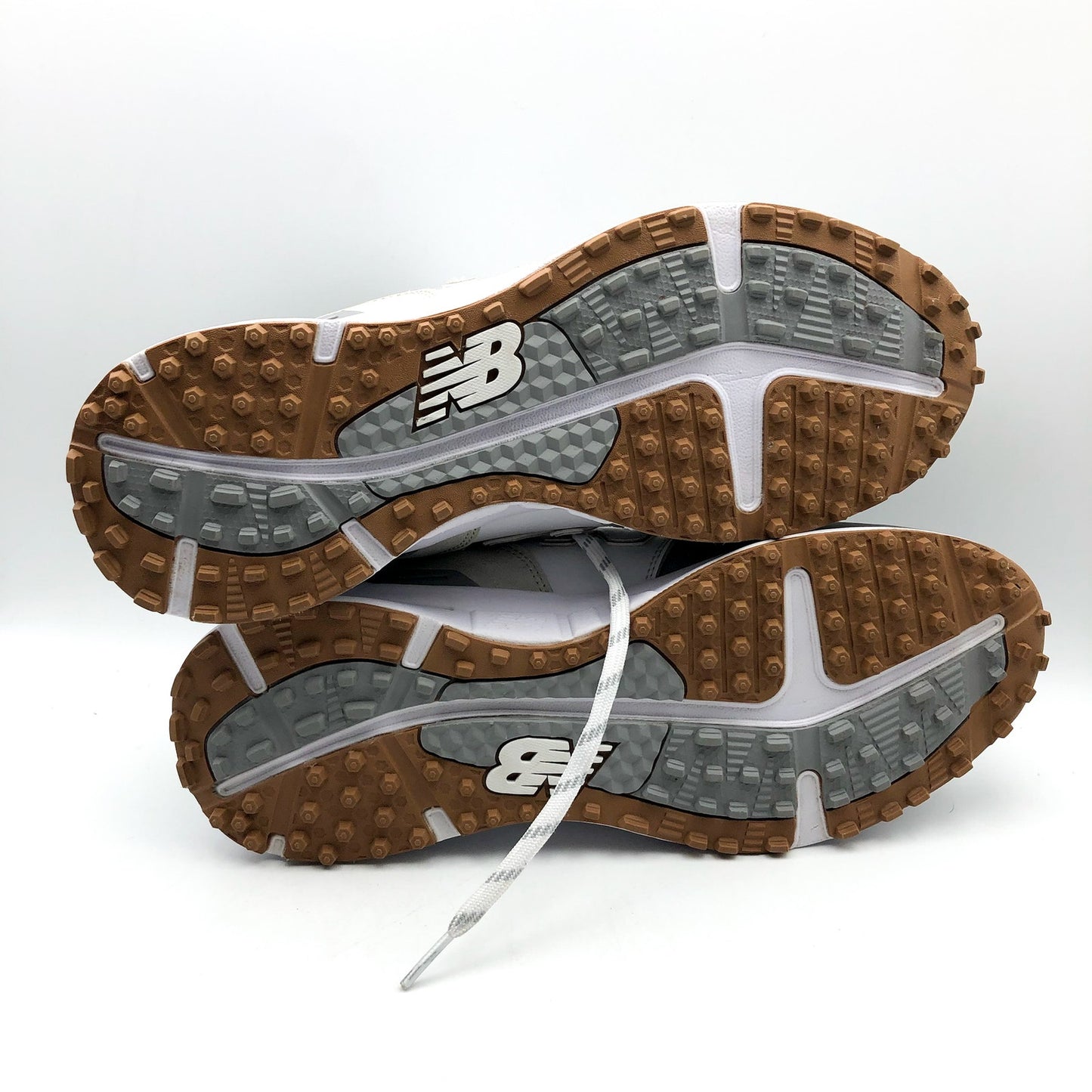 New Balance Mens 997 SL Golf Sneakers US 10.5 Wide White Leather Lace Up NIB