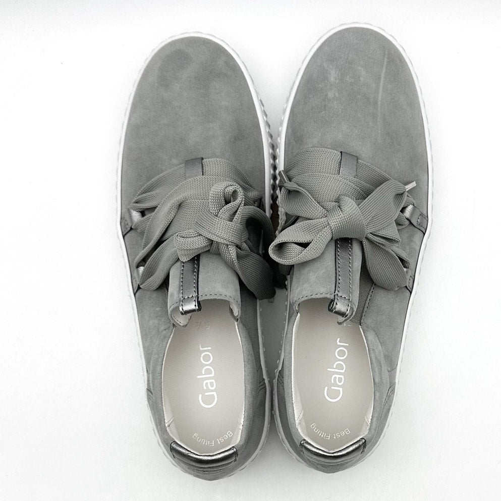 Gabor Womens 73.333.10 Casual Sneakers UK 5.5 US 8 Grey Stone Suede NWOB