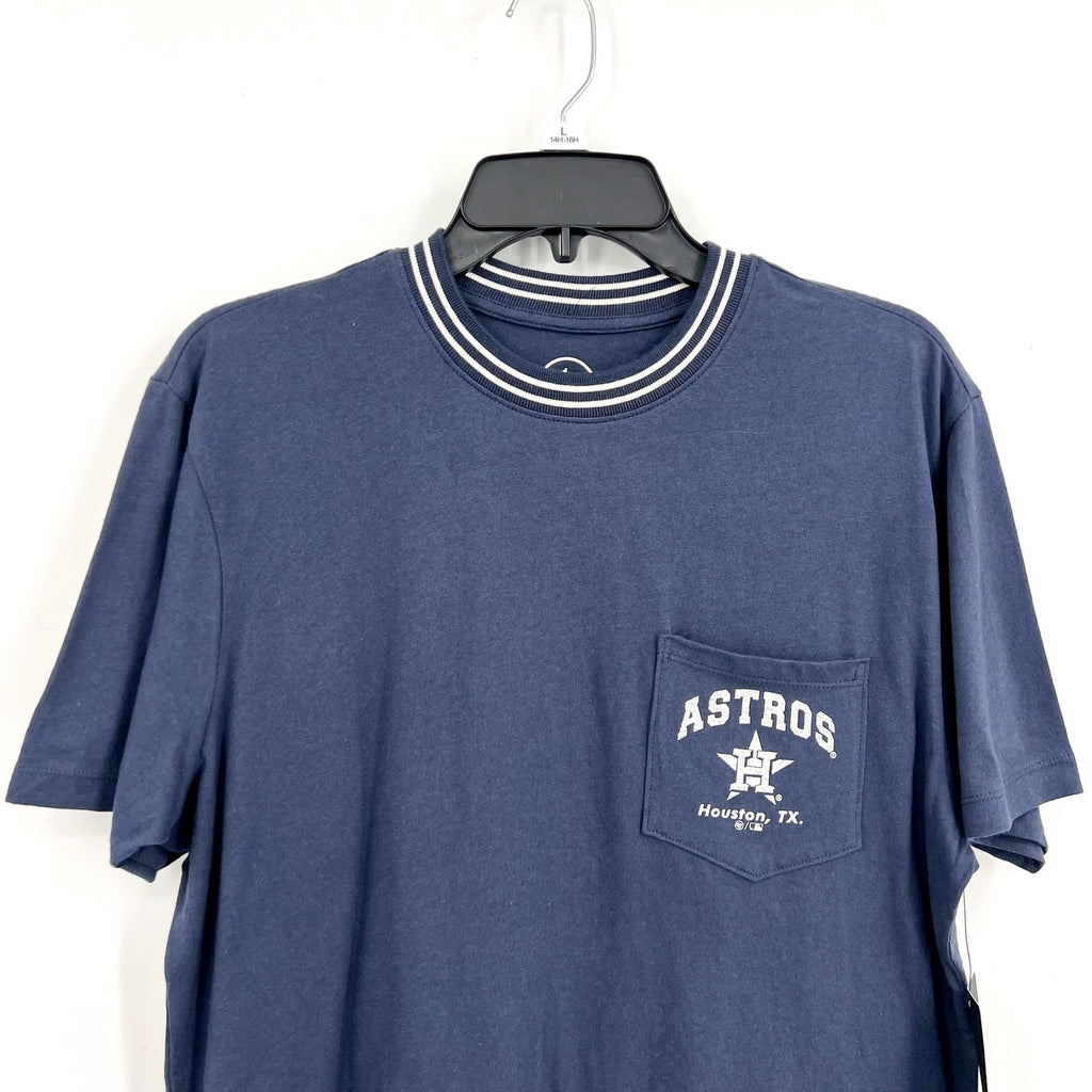 47 BRAND Mens Houston Astros Top Line Stewart Tee Small Blue Short Sleeve NWT