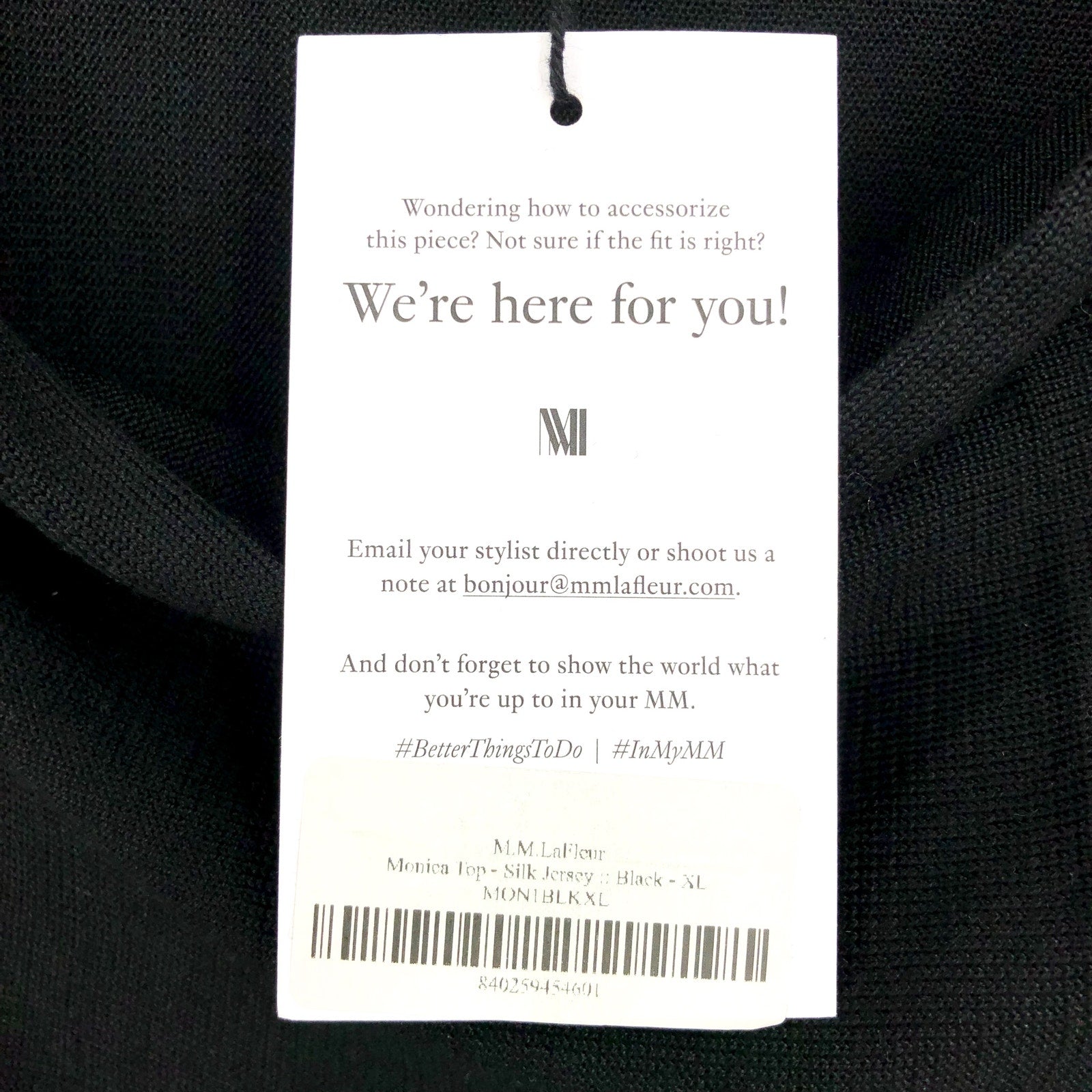 M.M LAFLEUR Women's Monica Top XL Black Silk Jersey Long Sleeve Blouse NWT