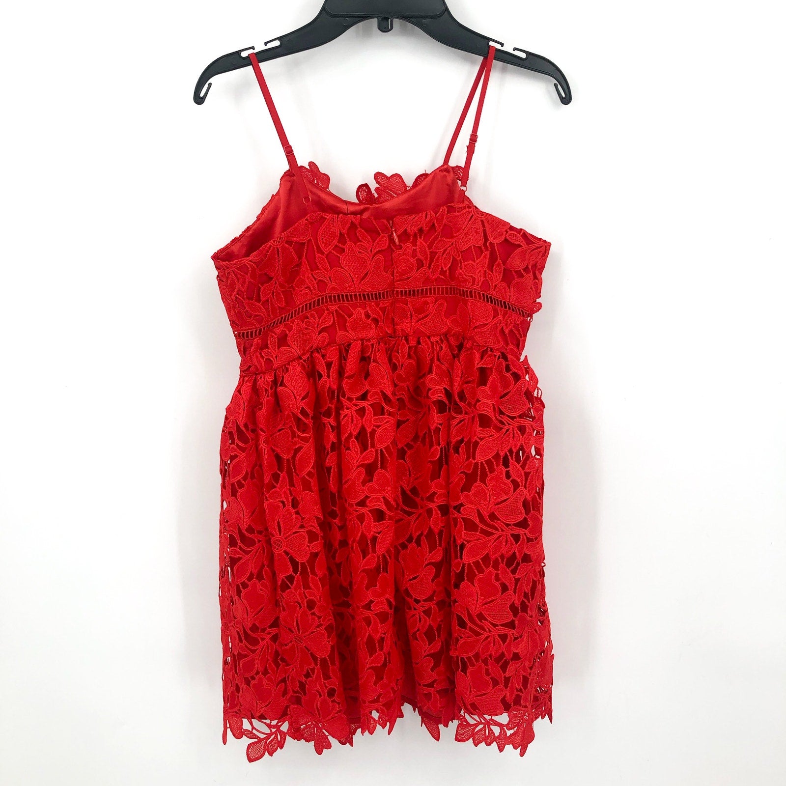 BARDOT JUNIOR Girl's Sonya Lace Slip Dress Size 14 Red Lollipop V Neck NWT