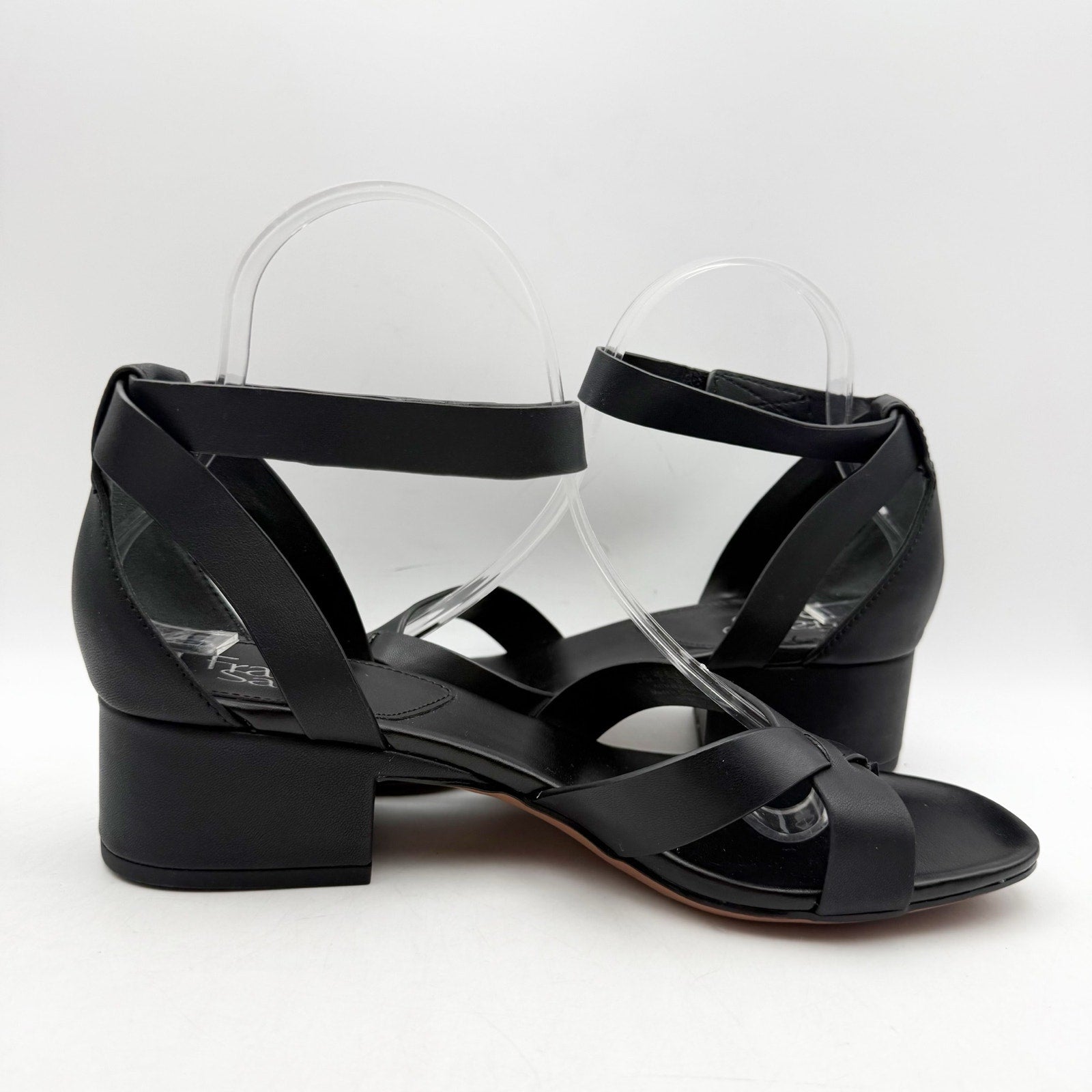 Franco Sarto Womens Nyah Heeled Sandals Size 8.5 M EU 39 Black NWOB