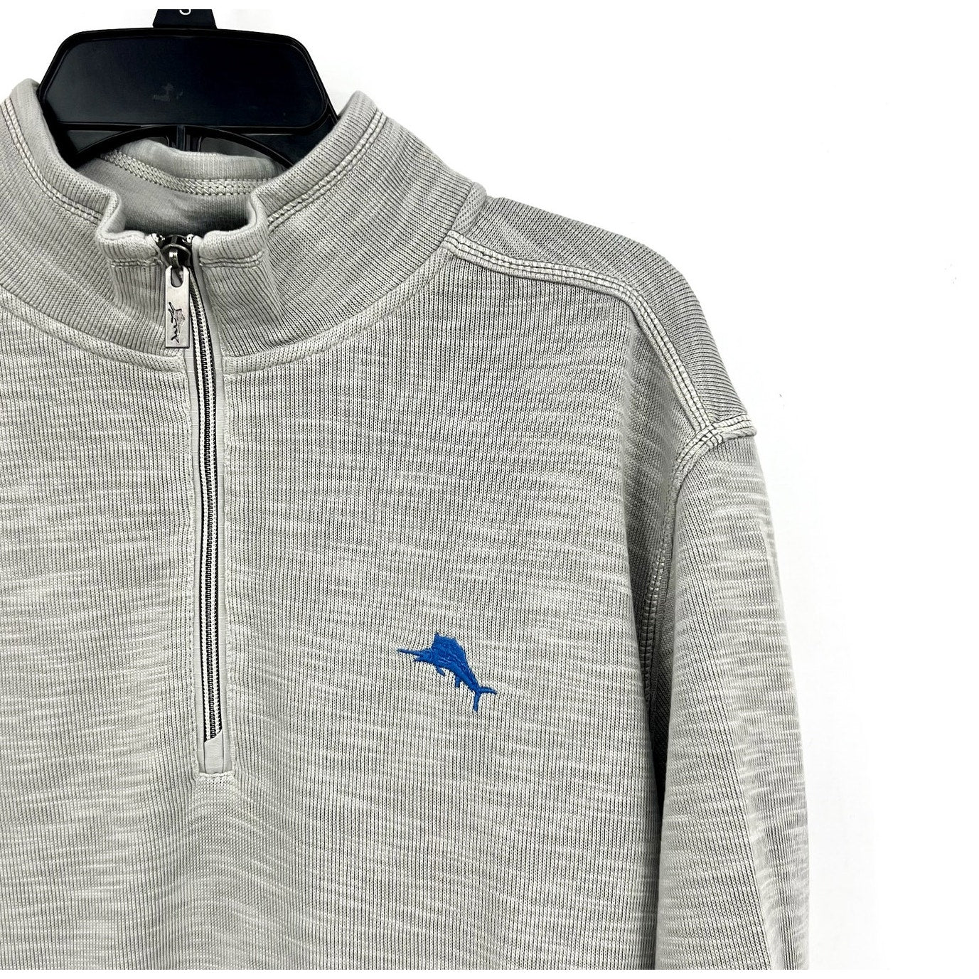 TOMMY BAHAMA Men's Tobago Bay Half Zip Sweatshirt Medium Smoke Grey NWOT