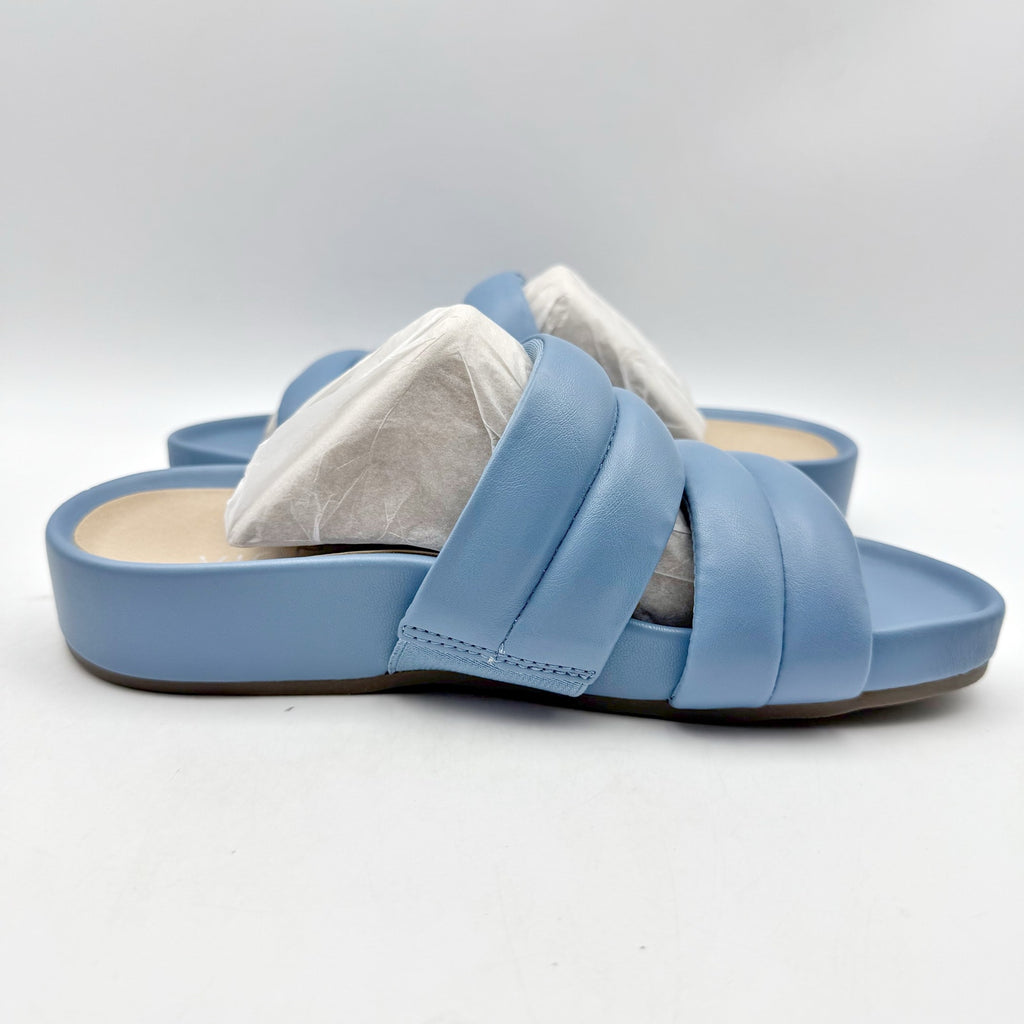 Vionic Womens Mayla Slide Sandals Size 5 M EU 35 Blue Comfort NIB