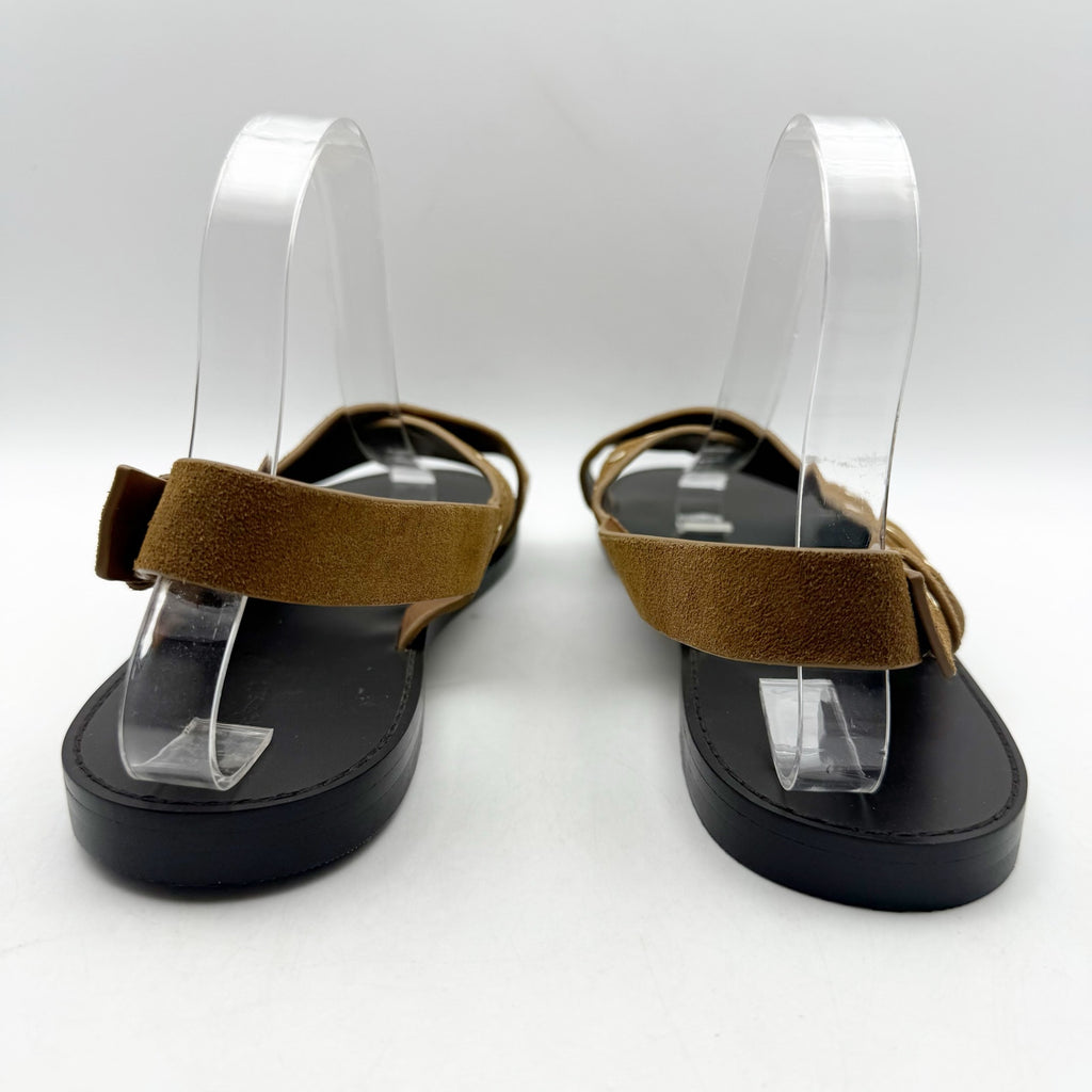 Madewell Womens Tuley Crossband Sandals US 9.5 M EU 39.5 Brown Leather NIB