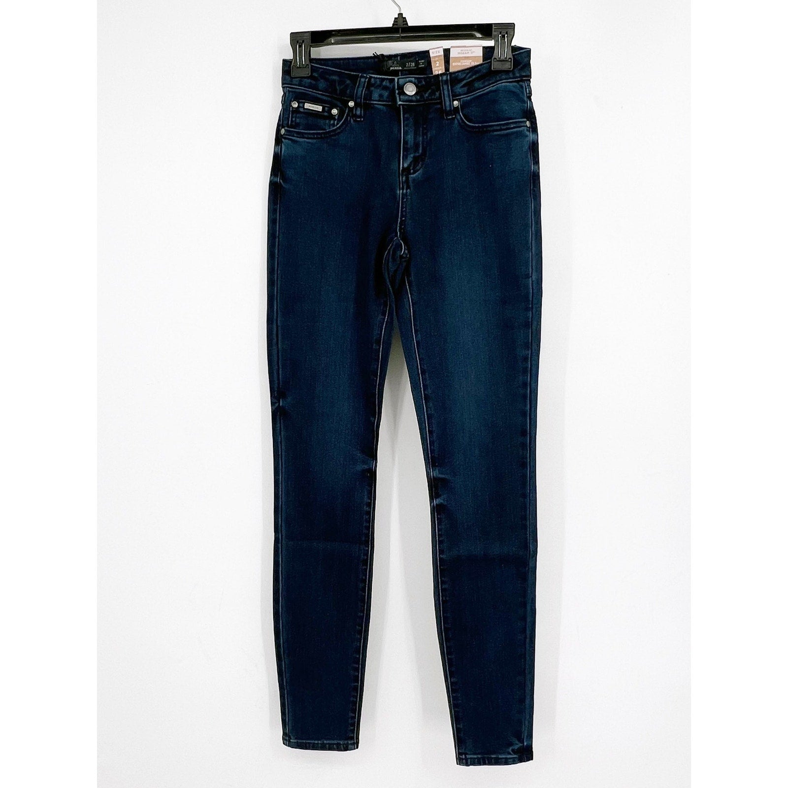 Prana Womens Sienna Skinny Jeans 26x31 US 2 Deep Blue Stretch Denim Mid Rise NWT