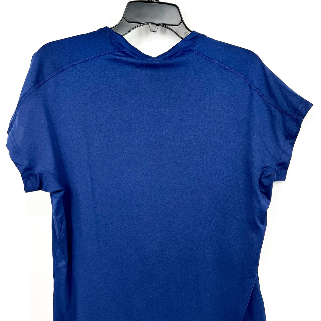 ADIDAS Women's Train Essentials V-Neck Tshirt Medium Dark Blue Short Sleeve NWT