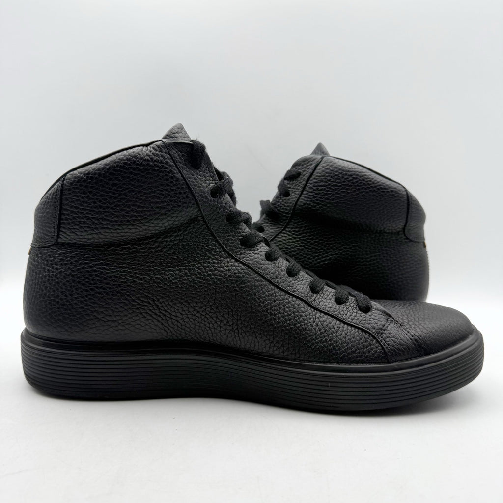 ECCO Mens Soft 60 Premium High-Top Sneakers EU 43 US 9.5 Black Leather NWOB