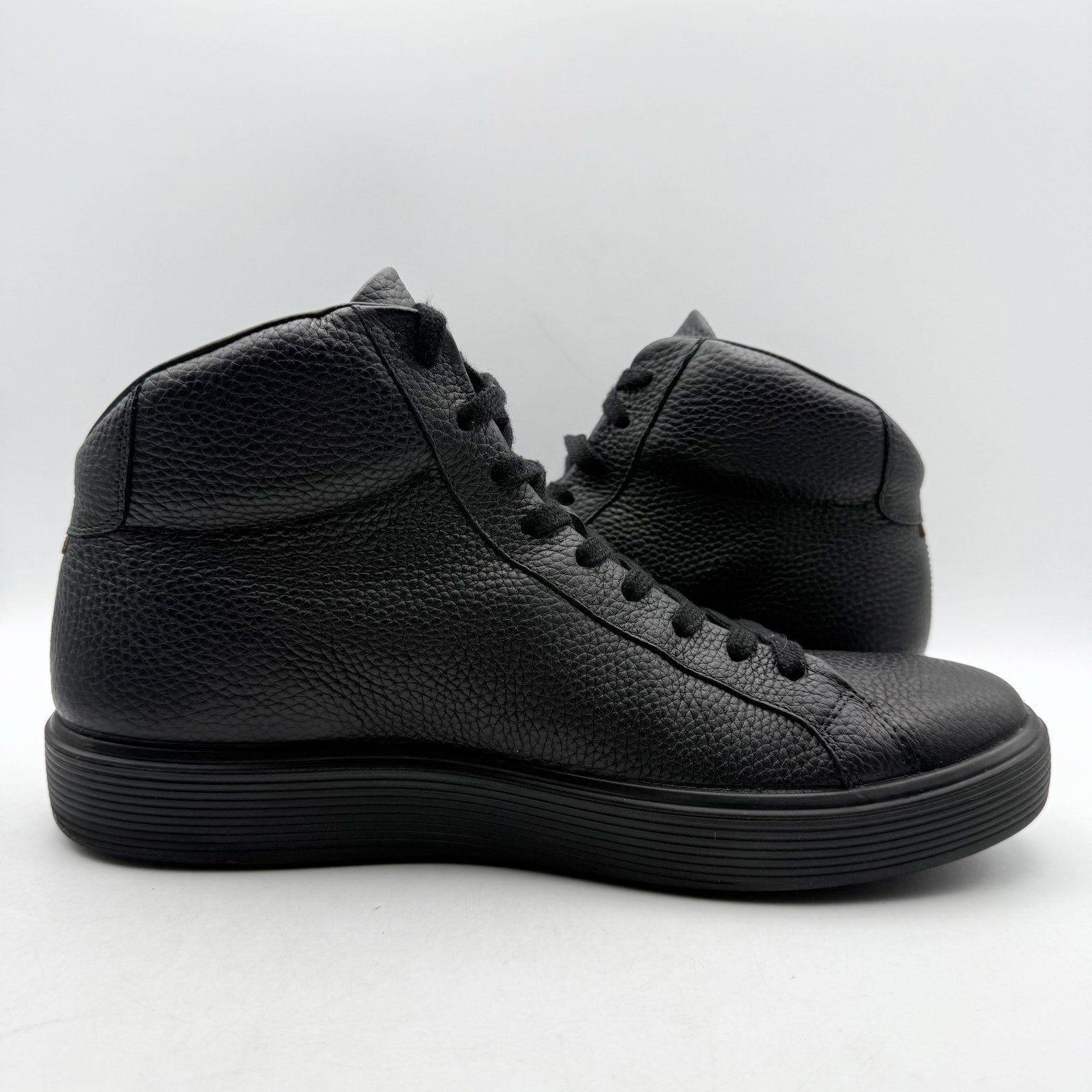 ECCO Mens Soft 60 Premium High-Top Sneakers EU 43 US 9.5 Black Leather NWOB