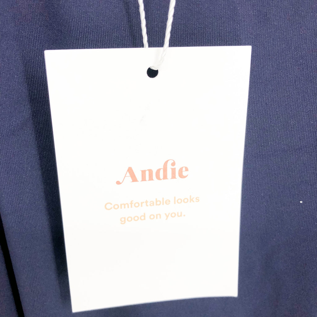 ANDIE SWIM Sardinia One Piece Swimsuit 3XL Blue Plunge V-Neck Open Back NWT