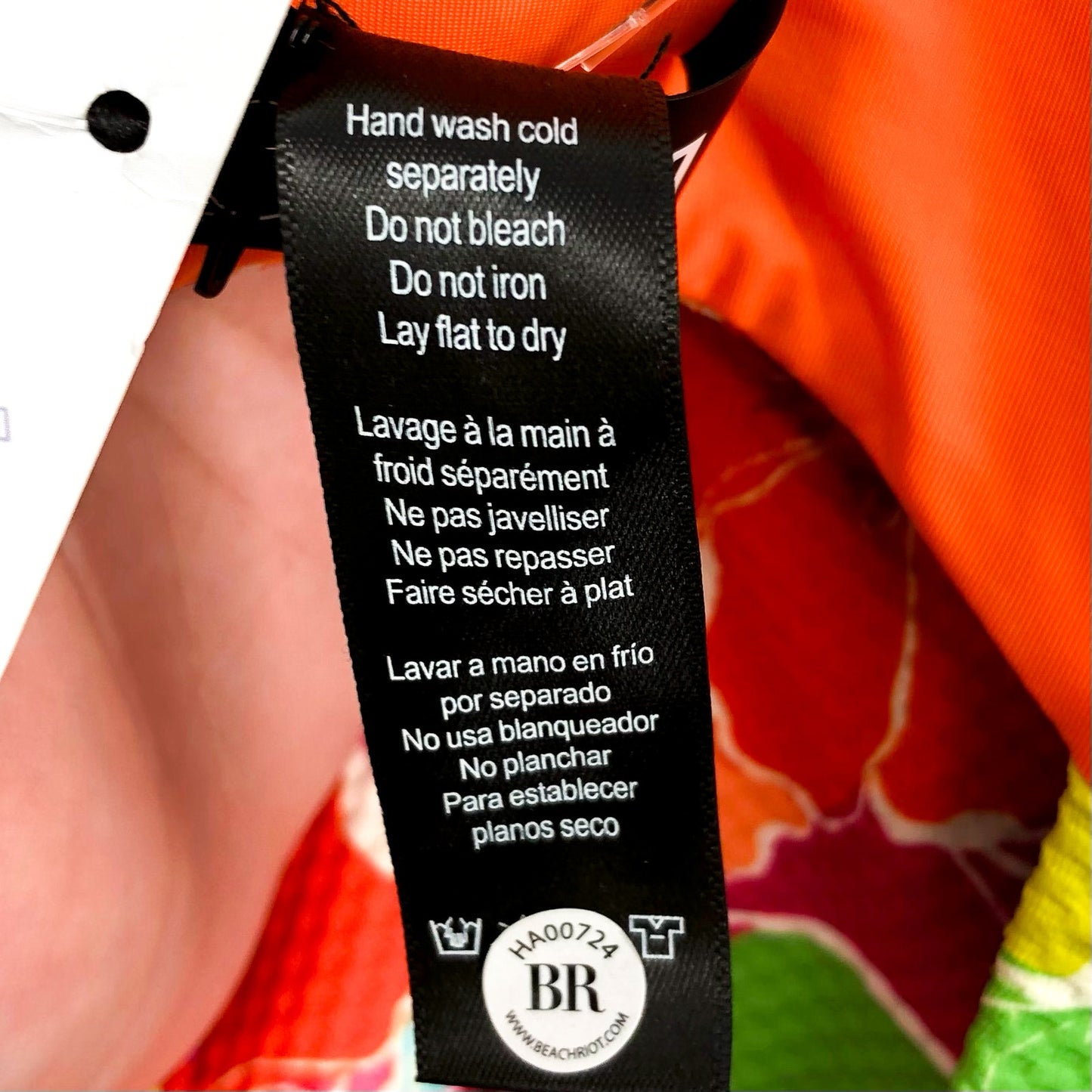 BEACH RIOT Tyler One Piece Swimsuit Large Yellow Neon Blooms Waffle Cut Out NWT